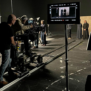 A professional rider on a horse